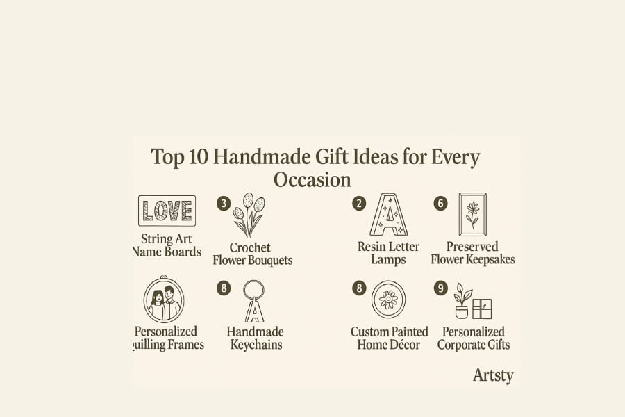 Top 10 Handmade Gift Ideas for Every Occasion By Artsty – India’s Handmade & Personalized Gifting Marketplace