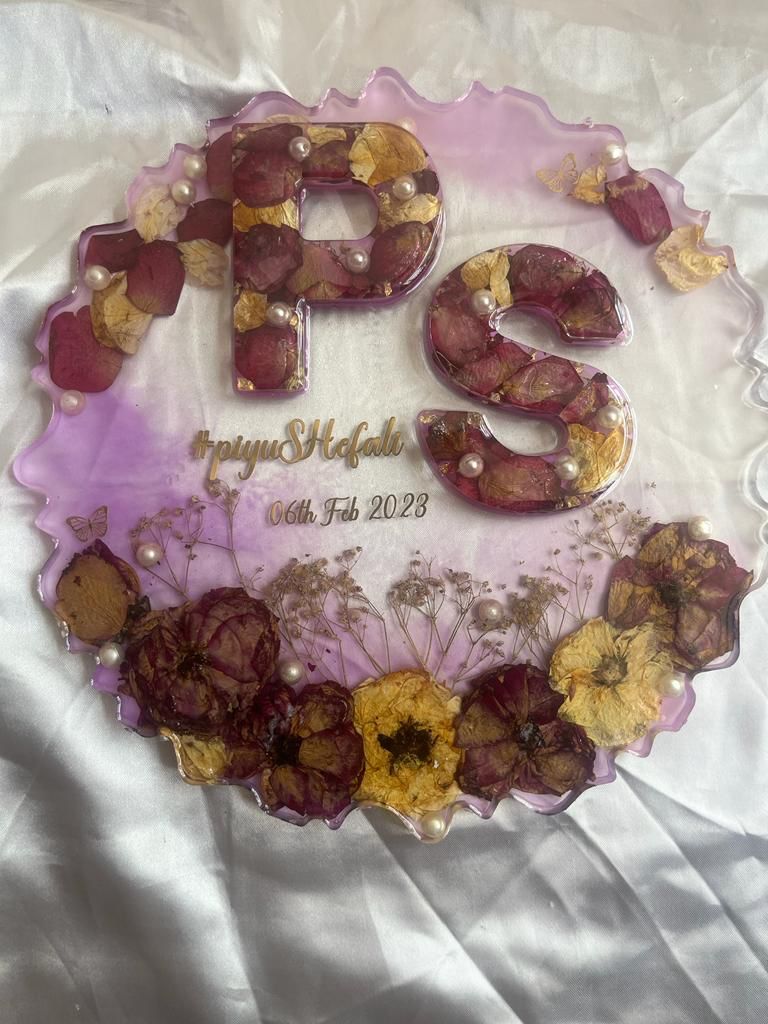 Love's Legacy: Varmala Initials Preservation Frame