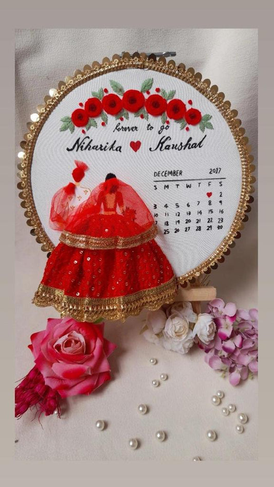 Crafting Love Personalized Wedding Embroidery Hoops