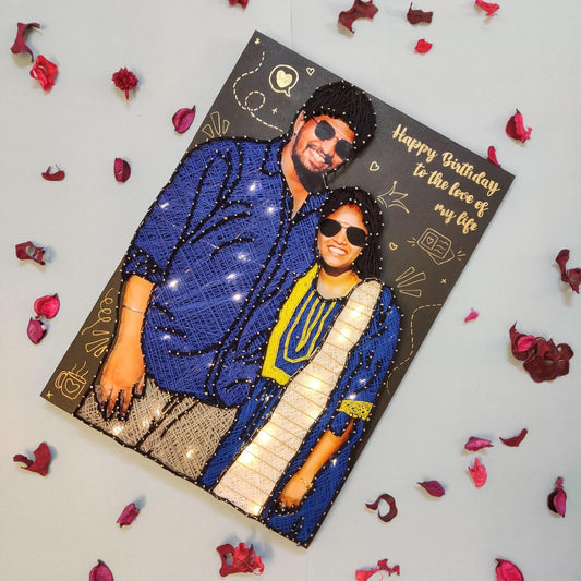 Intertwined Hearts String Art