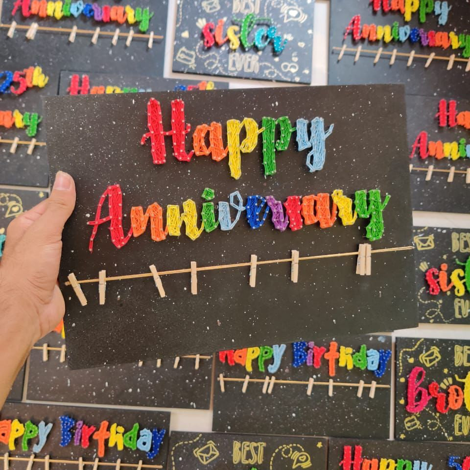 Anniversary Delight Celebrating Love with String Art