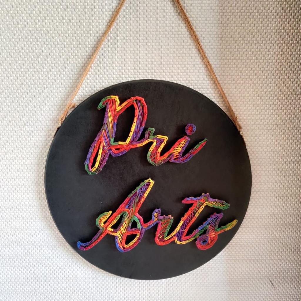 Stringified Identity: Funky Name Wall Hanging string art