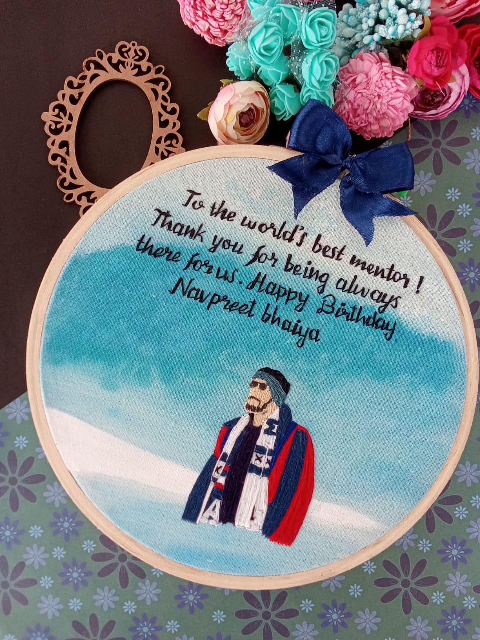 Brotherly Bond Embroidery Hoop