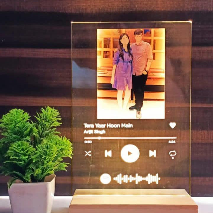 Photo Spotify Illustration on Acrylic Board with Light