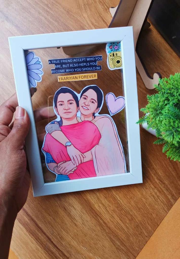 Digital Illustration Frame with Transparent Background