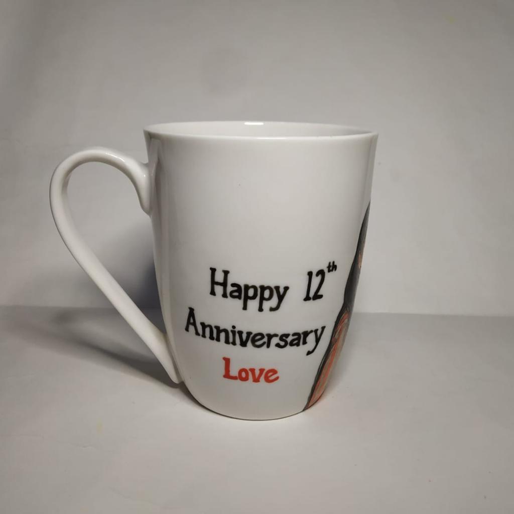 Cup of Connection Hand Painted Couple Mugs