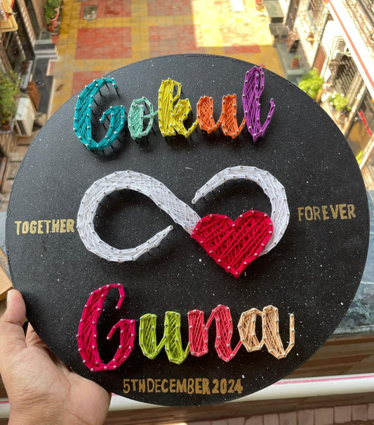 Tangled Hearts String Art