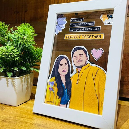 Digital Illustration Frame with Transparent Background