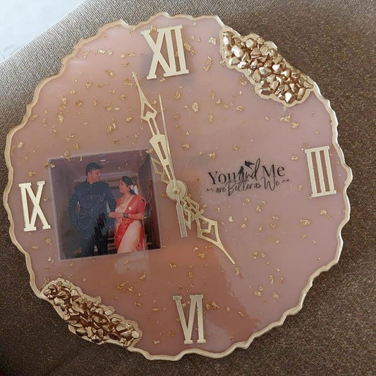 A Time for Us Personalized Resin Wall Clock with Couples Image
