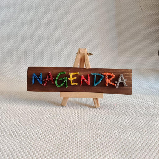 Colorful Tapestry Personalized Name String Art in Vibrant Hues