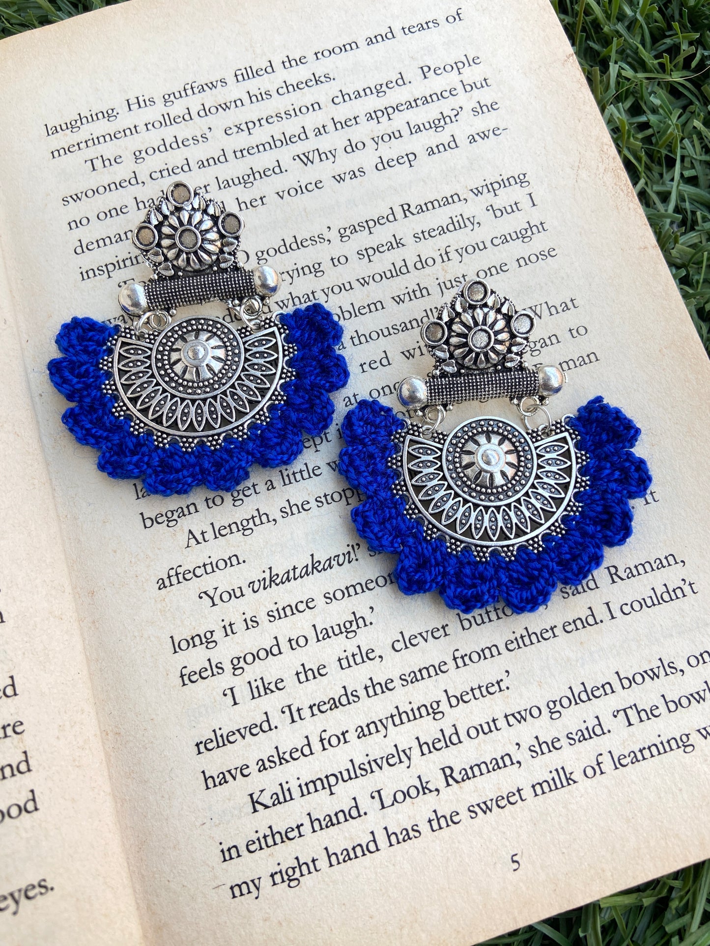 Albeli Crochet Oxidized Earring