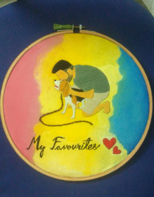 Handcrafted Embroidered Hoop for your Furry Friend