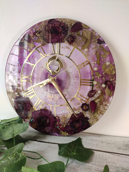 Enchanted Garden Resin Clock