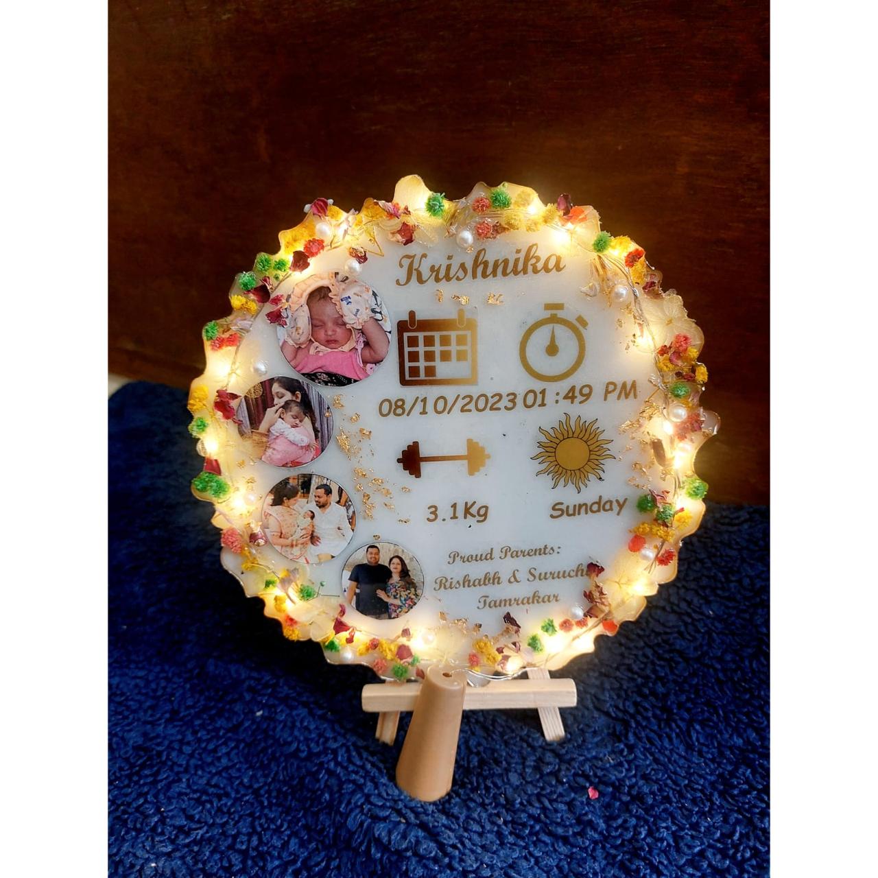 Personalized Baby Birth Announcement Plaque