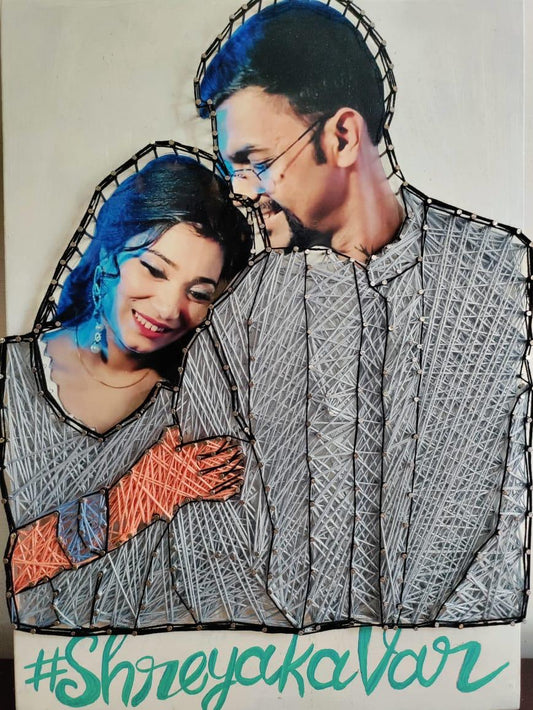 String Art Couple's Portrait