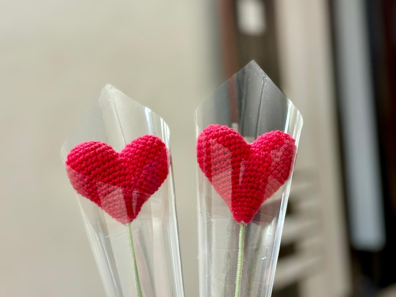 Crocheted Heart Blooms