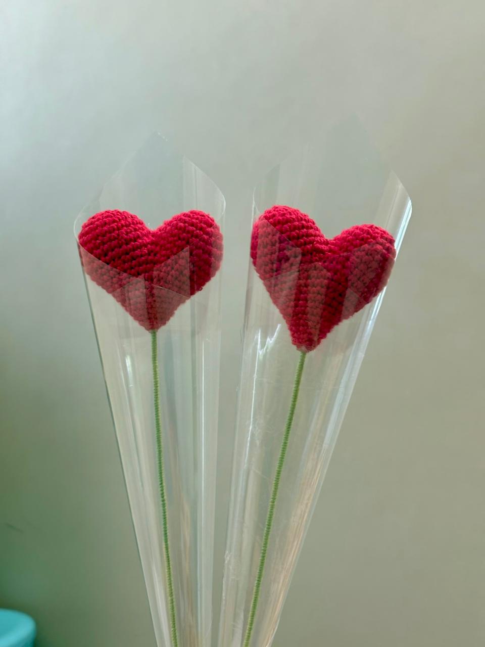 Crocheted Heart Blooms