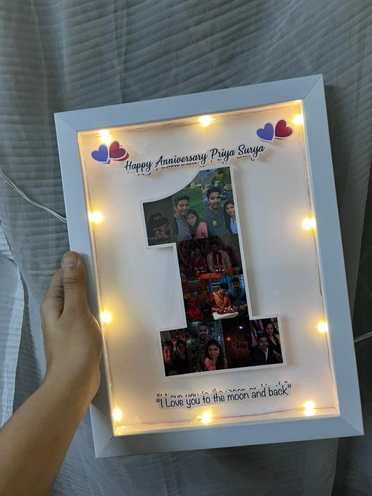 Priya &Surya 1st Anniversary Light Frame