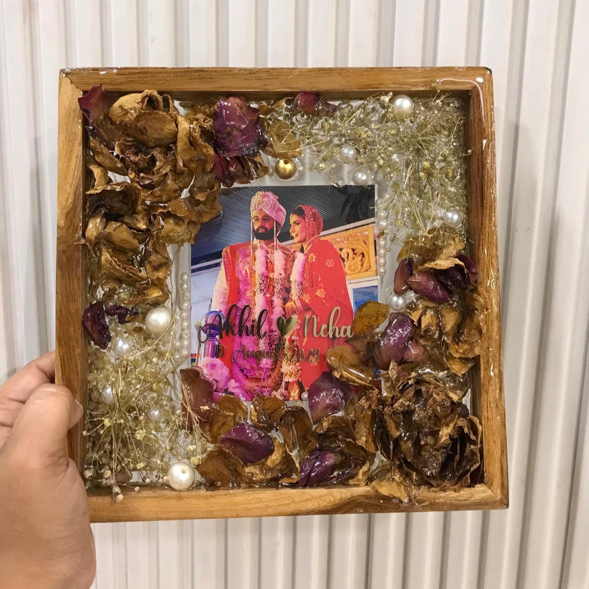 Akhil & Neha Wedding Flower Preservation Frame
