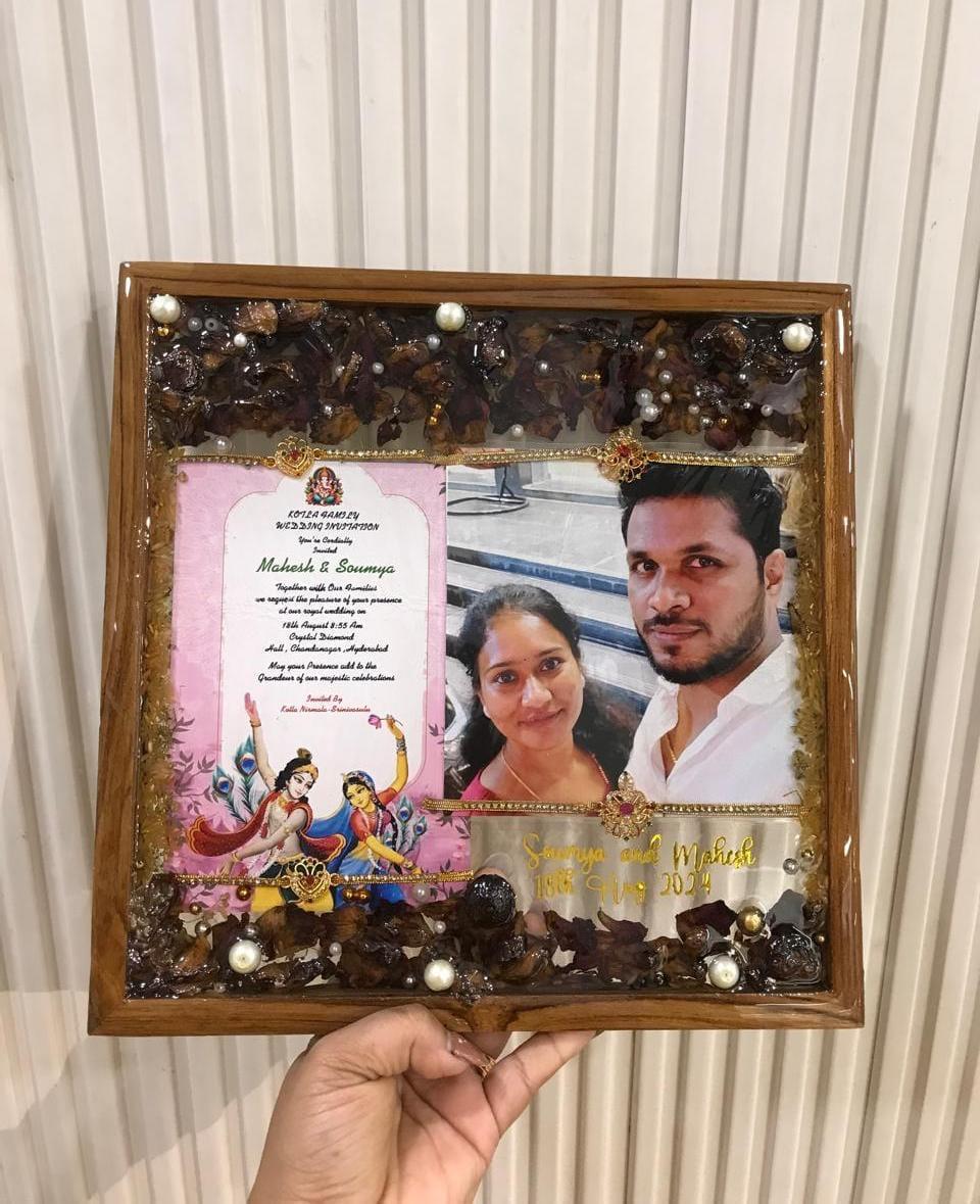 Mahesh & Soumya Wedding Invitation Preservation Frame