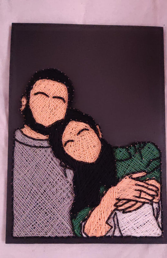 Custom String Art couple Portrait