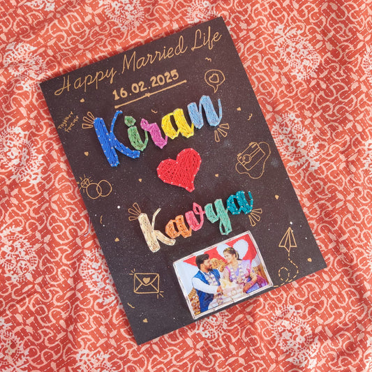 Custom String Art Commemorative Plaque