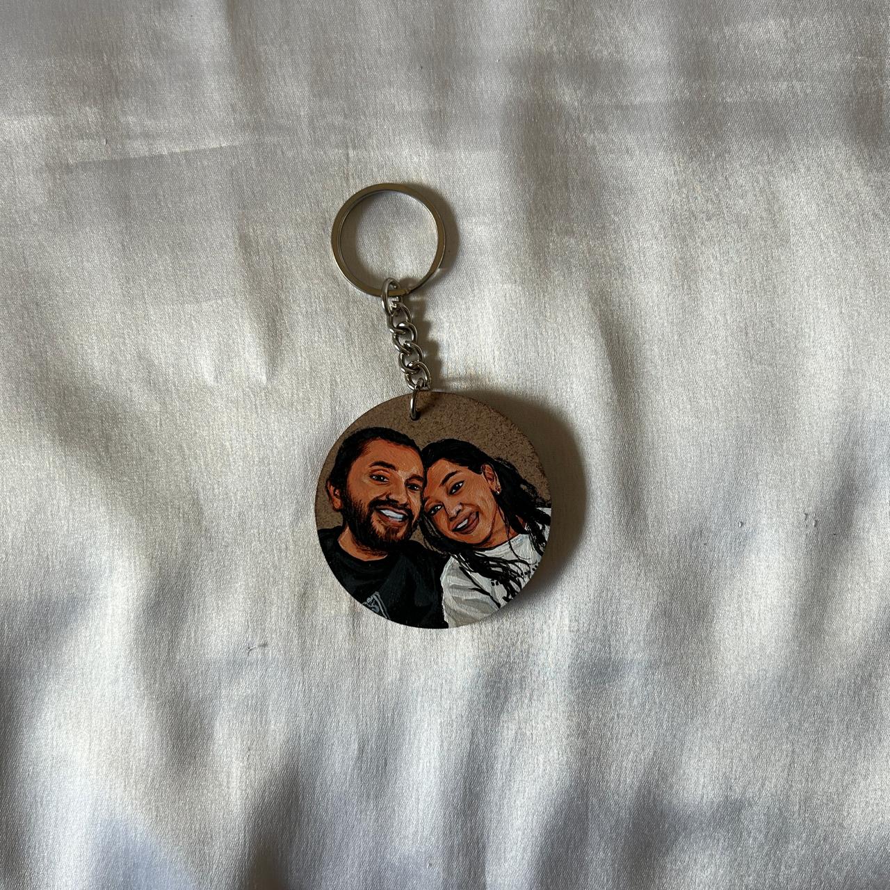 Hand-Painted Portrait Keychain