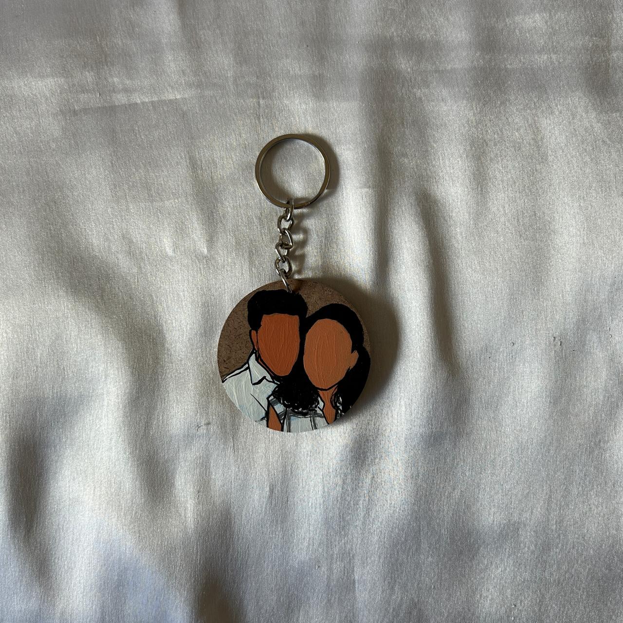 Hand-Painted Portrait Keychain