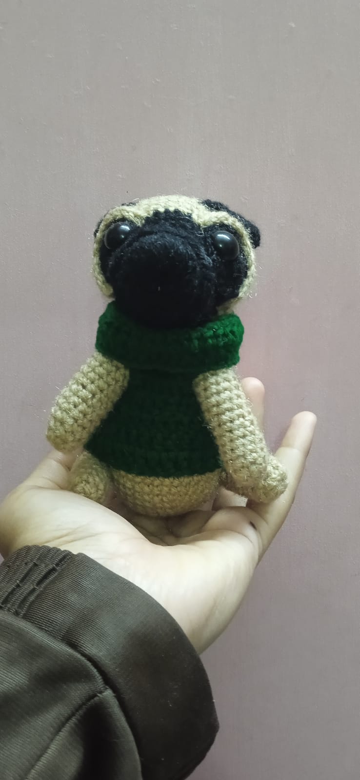 Handmade Crochet Pug Toy