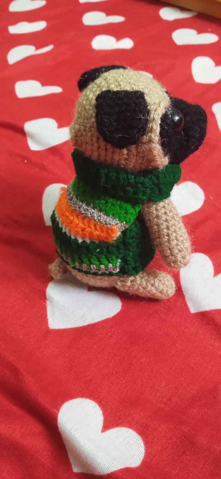 Handmade Crochet Pug Toy