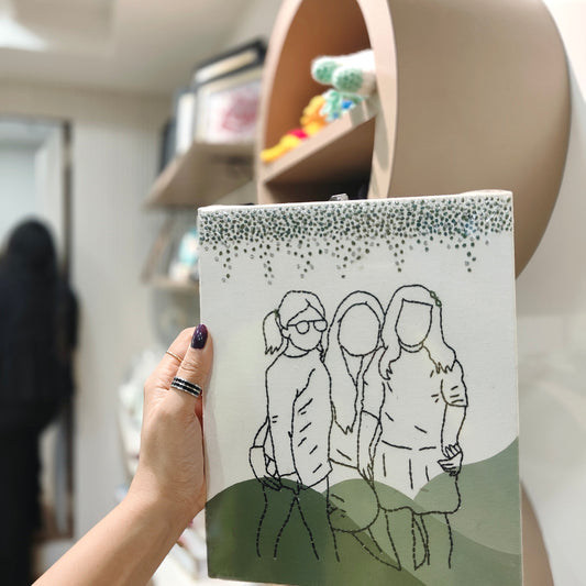 CanvasThread Embroidery Handmade Portrait
