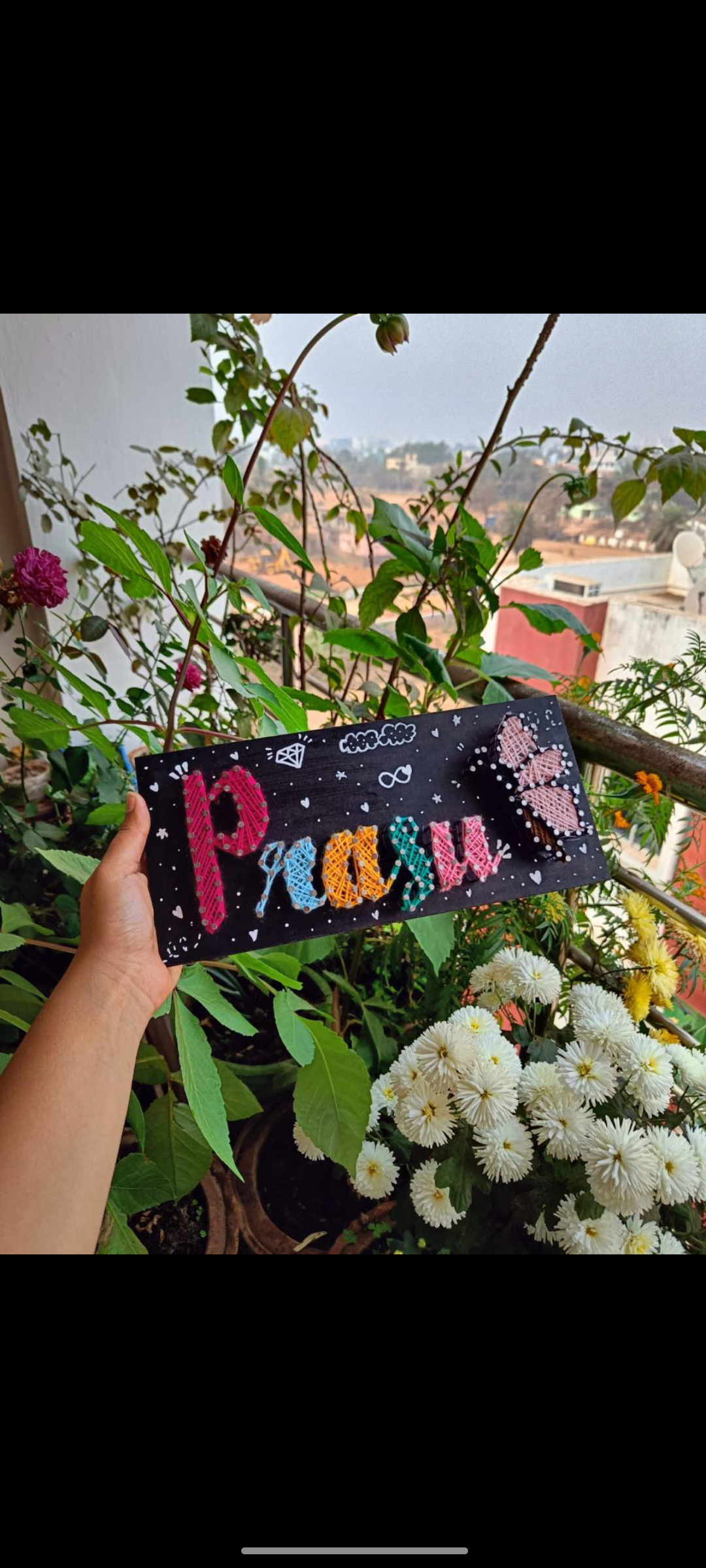 Personalized String Art Name Plate