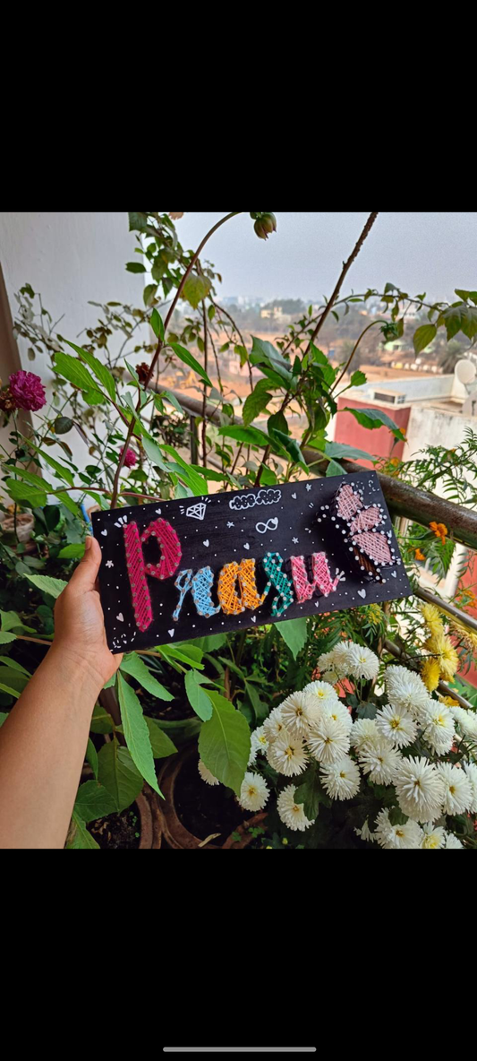 Personalized String Art Name Plate