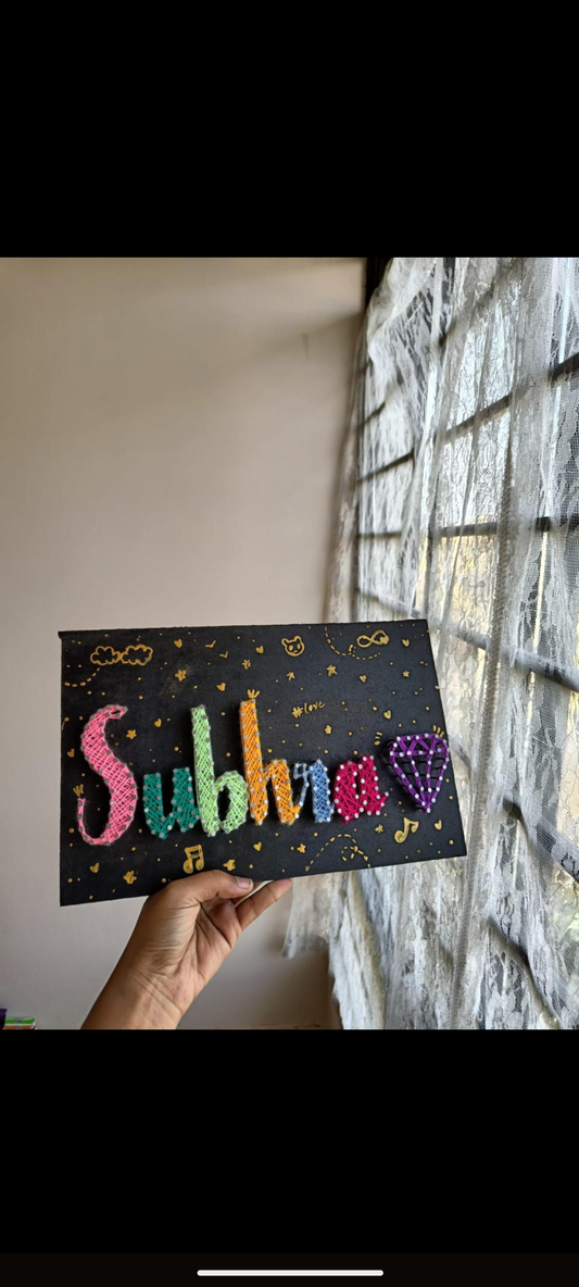 Personalized String Art Name Plate