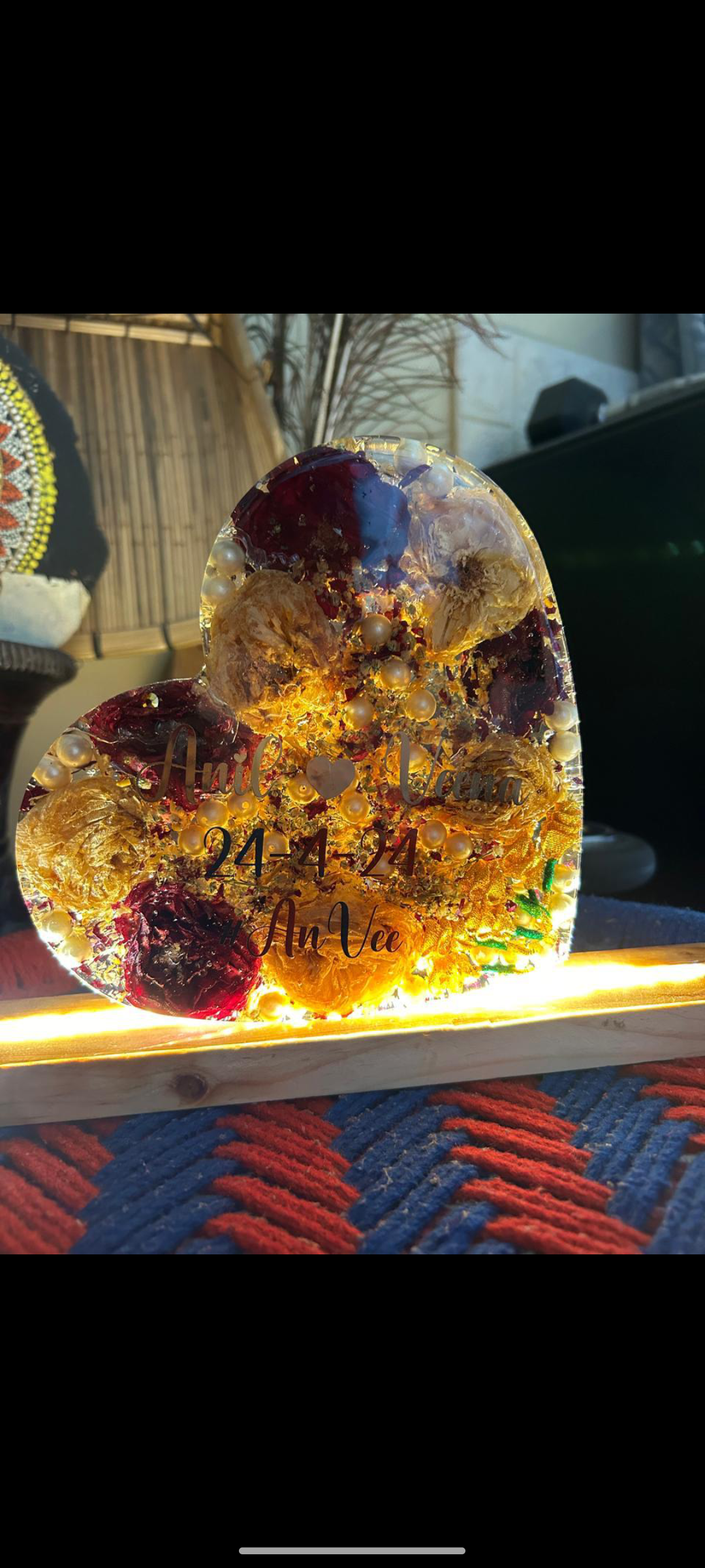 Heart-Shaped Resin Keepsake