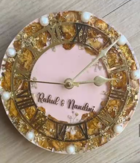Rahul & Nandini Varmala Resin Clock