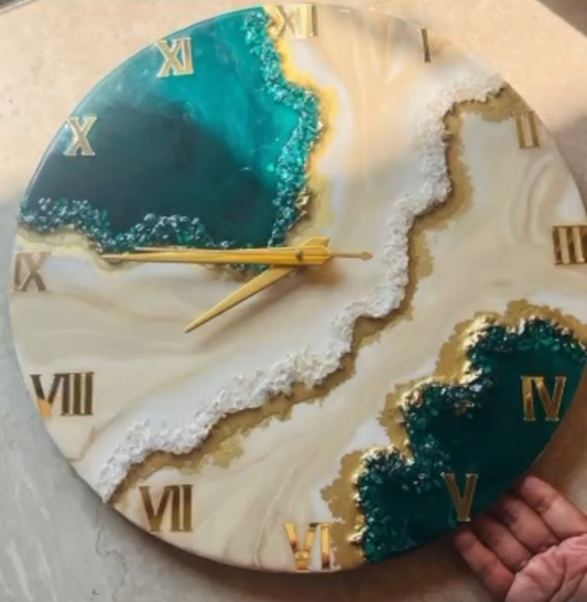 Ocean Flow Resin Clock