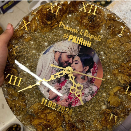 Timeless Bloom Photo Clock