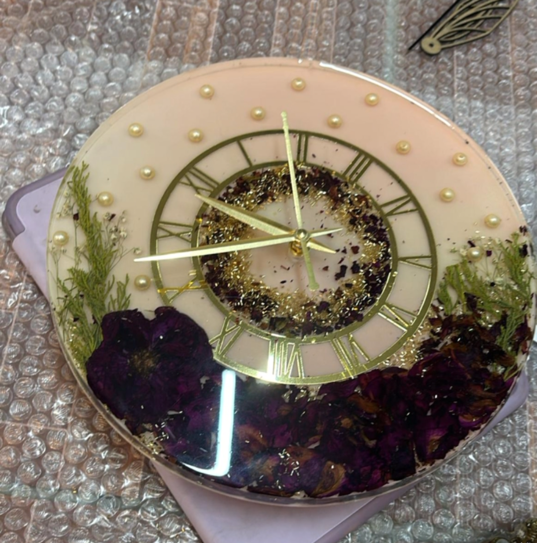 Floral Time Keepsake Clock