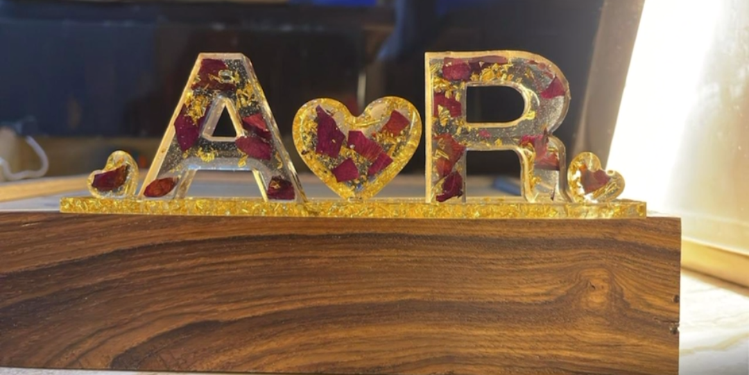 Varmala Initial Keepsake Display