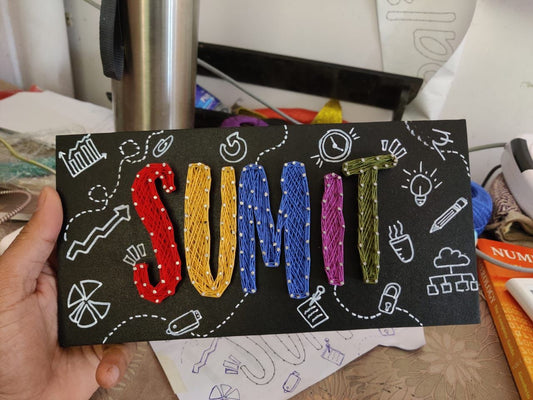 Personalized String Art Name Board