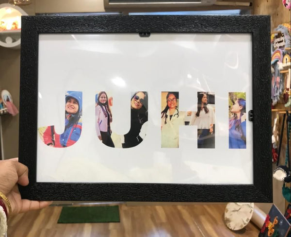 Customized Name photo frame- multiple photos inside name – Artsty