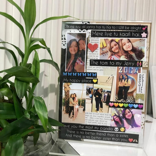 Personalized vintage double glass customize frame with photos