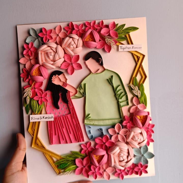 Paper Art - Customized Quilling 3D Unique Gift