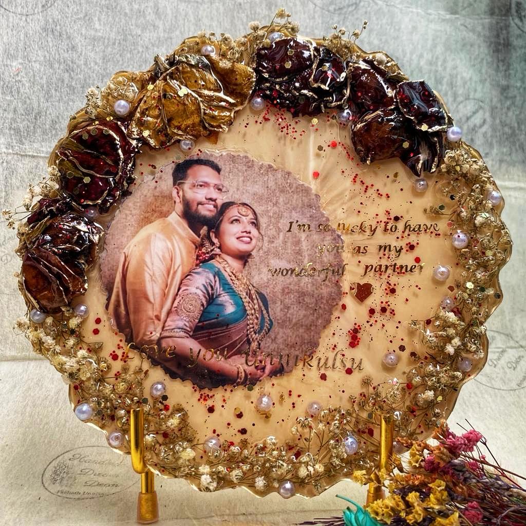 Wedding Varmala Presevation Round Resin Frame