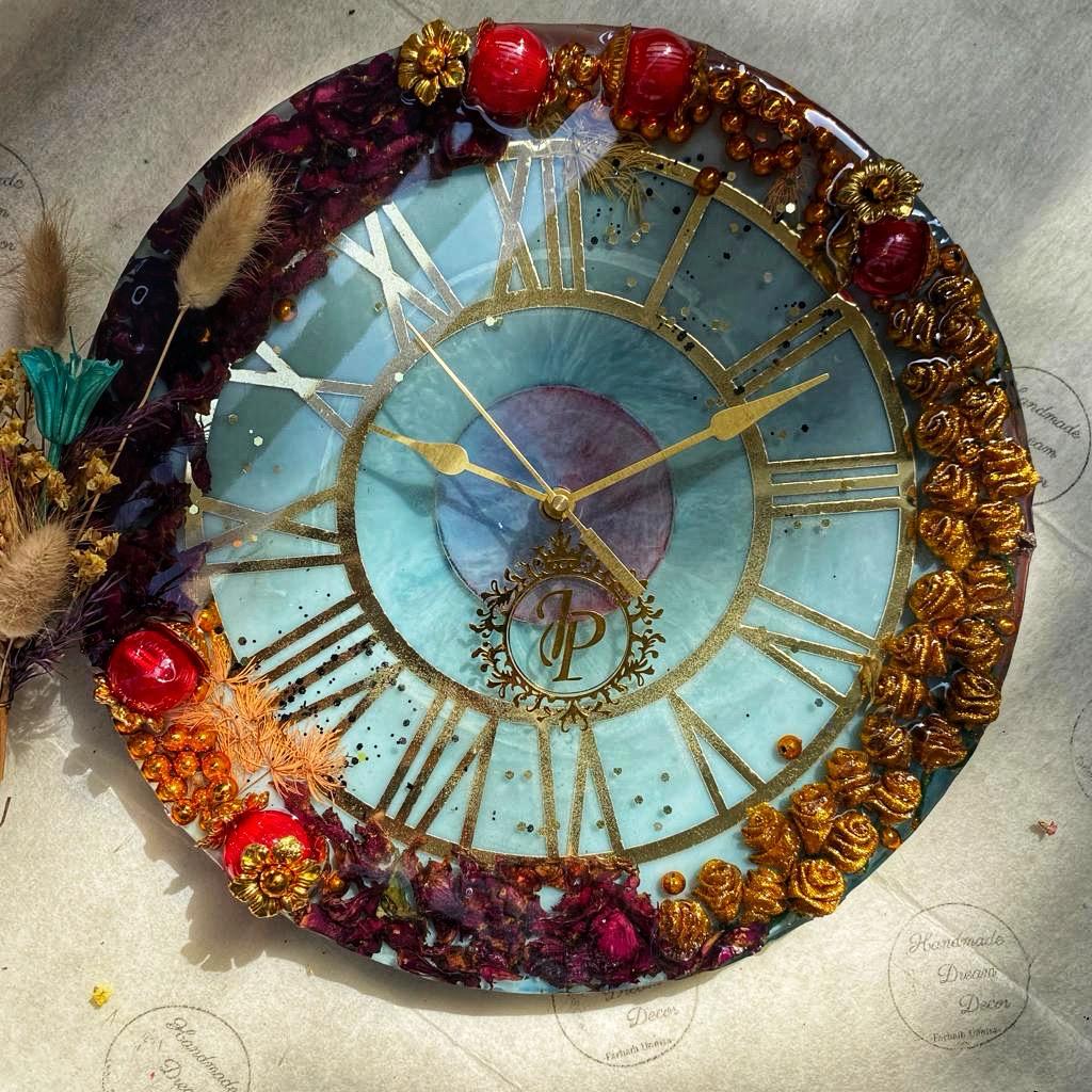 Handmade Personalized Resin Wall Clock