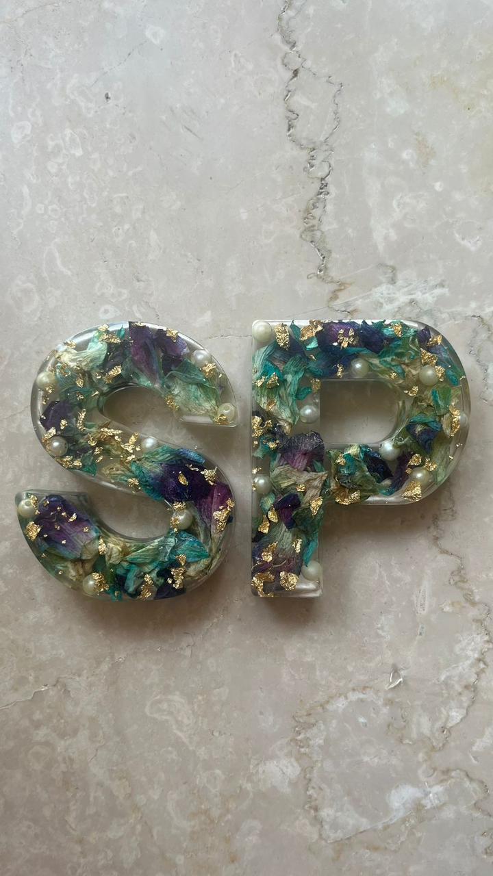 Customizable Epoxy Resin Alphabet LED Lamp