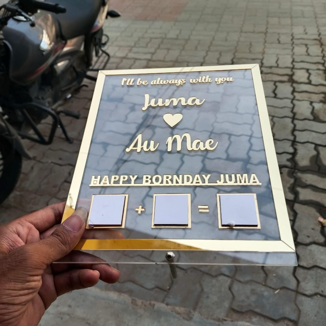 Acrylic Wedding Sign Gold Mirror Acrylic Text