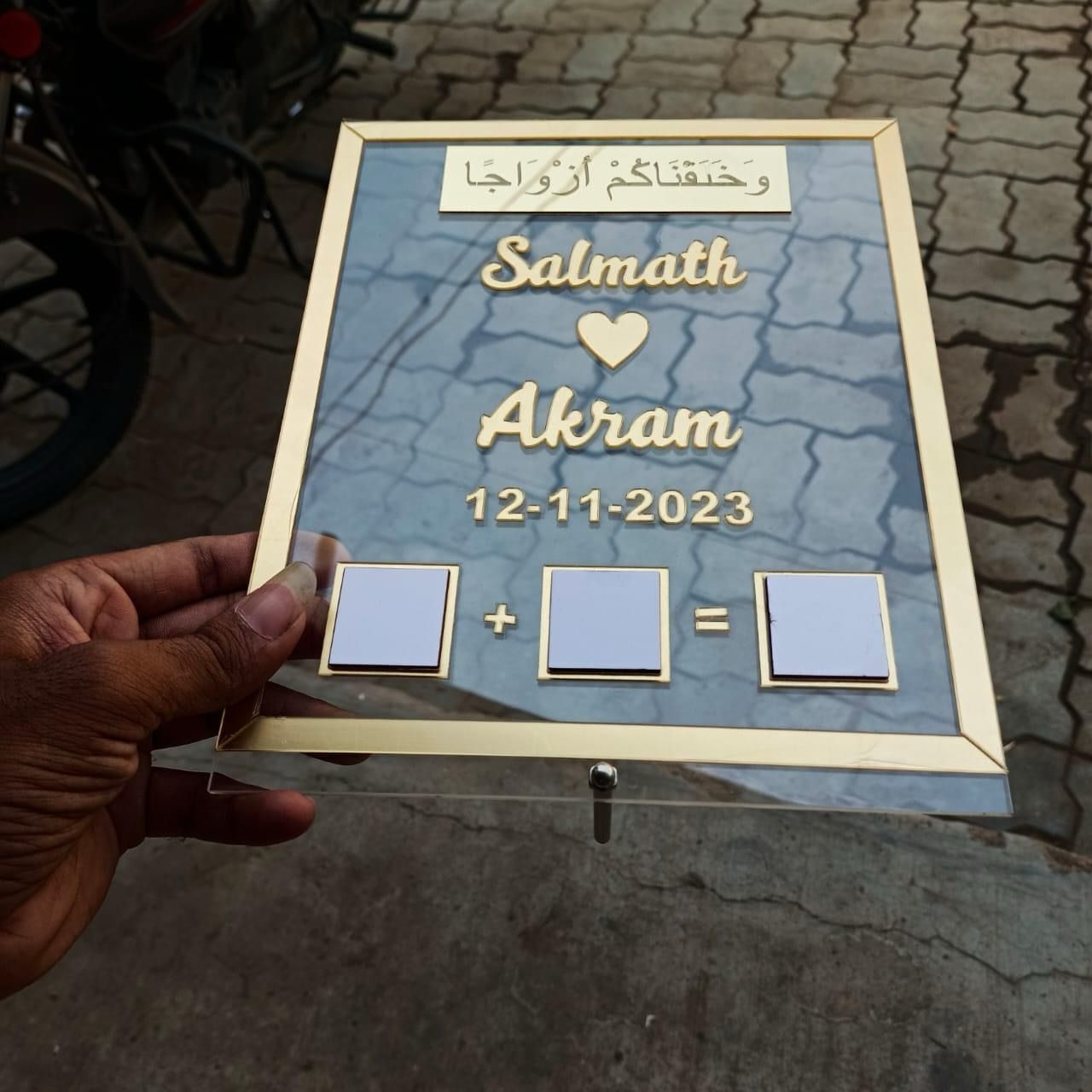 Acrylic Wedding Sign Gold Mirror Acrylic Text