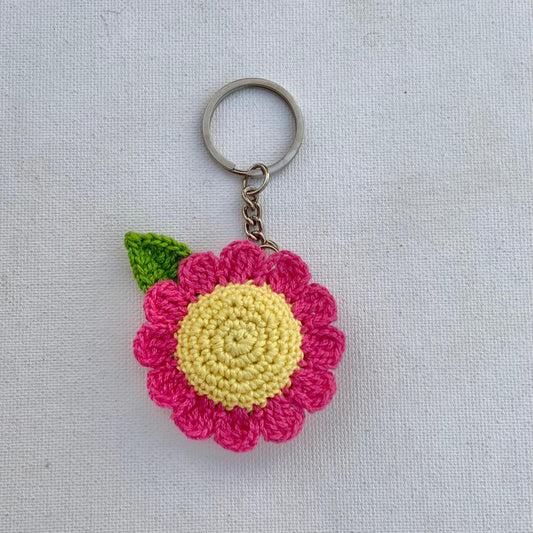 BlossomBelle crochet  Flower keychain